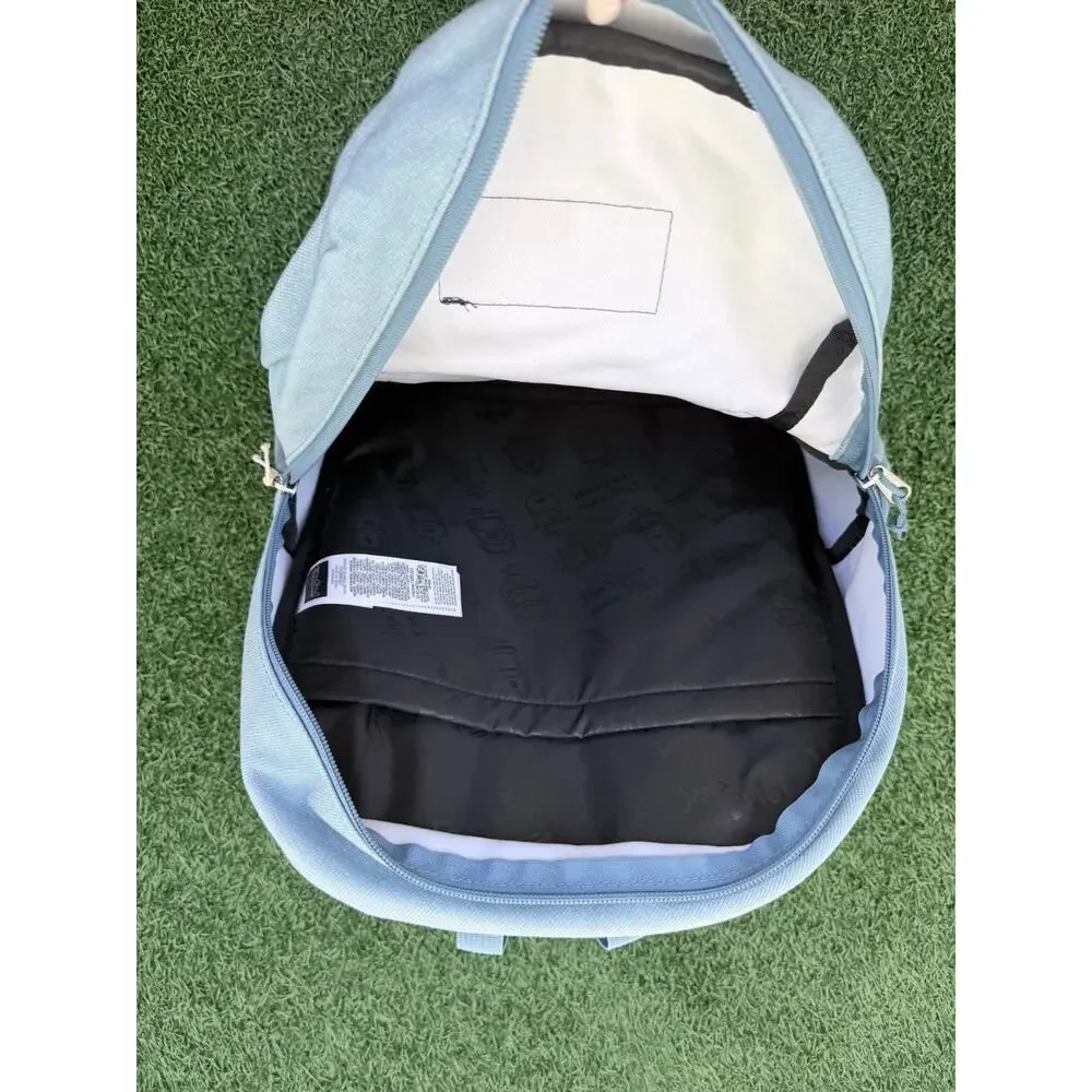 Brand New Jansport Denim Blue Backpack Can Hold A Computer & Water Bottle NWT